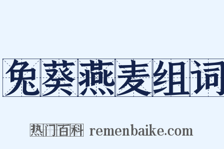 兔葵燕麦组词是什么意思的图片